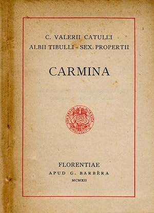 Image du vendeur pour Carmina mis en vente par Biblioteca di Babele