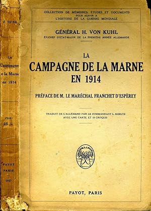 Imagen del vendedor de La Campagne De La Marne En 1914 a la venta por Biblioteca di Babele