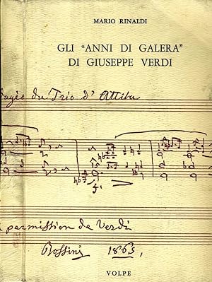 Bild des Verkufers fr Gli "Anni Di Galera" Di Giuseppe Verdi zum Verkauf von Biblioteca di Babele