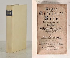 Bild des Verkufers fr Dagbok fwer en ostindisk resa ren 1750, 1751, 1752. Med anmrkningar uti naturkunnigheten, frmmande folkslags sprk, seder, hushllning, m.m. P fleras stundan utgifwen. Jmte 12 tabeller och afledne skepps-predikanten Torns bref. + Kort berttelse om den chinesiska landt-hushllningen, af C. G. E. B. zum Verkauf von Mats Rehnstrm Rare Books SVAF, ILAB