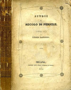 Bild des Verkufers fr Studi Sul Secolo Di Pericle zum Verkauf von Biblioteca di Babele