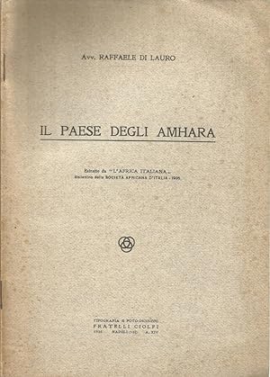 Seller image for Il Paese degli Amhara for sale by Biblioteca di Babele