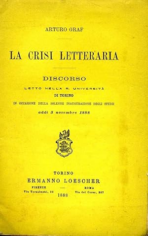 Immagine del venditore per La Crisi Letteraria venduto da Biblioteca di Babele