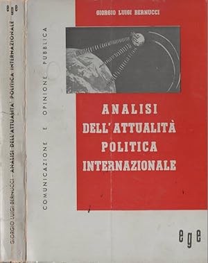 Bild des Verkufers fr Analisi dell'attualit politica internazionale zum Verkauf von Biblioteca di Babele