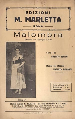 Immagine del venditore per Malombra venduto da Biblioteca di Babele