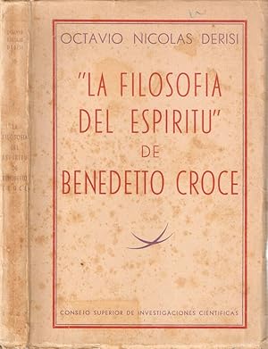 Imagen del vendedor de La filosofia del espiritu de Benedetto Croce a la venta por Biblioteca di Babele