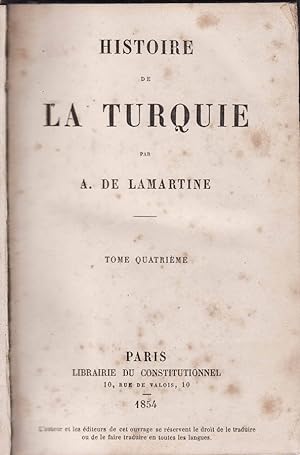 Immagine del venditore per HISTOIRE DE LA TURQUIE ( VOL. IV ) venduto da Biblioteca di Babele