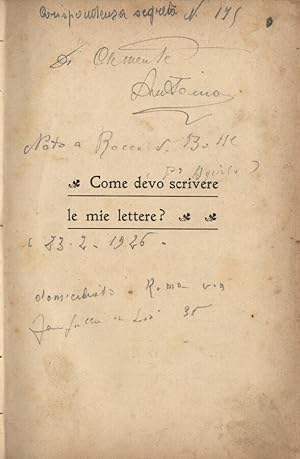 Bild des Verkufers fr Come devo scrivere le mie lettere zum Verkauf von Biblioteca di Babele