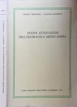 Bild des Verkufers fr Nuove attestazioni dell'onomastica Medio - Assira VOL. LXXIV zum Verkauf von Biblioteca di Babele