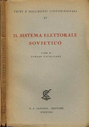 Bild des Verkufers fr IL SISTEMA ELETTORALE SOVIETICO zum Verkauf von Biblioteca di Babele