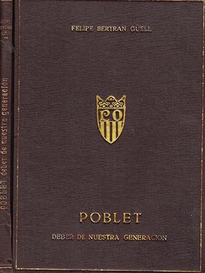 Imagen del vendedor de POBLET, DEBER DE NUESTRA GENERACION a la venta por Biblioteca di Babele