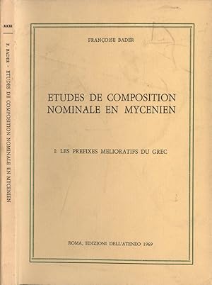 Imagen del vendedor de Etudes de composition nominale en mycenien les prefixes melioratifs du grec a la venta por Biblioteca di Babele