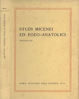 Bild des Verkufers fr Studi micenei ed egeo - anatolici VOL. XLVII zum Verkauf von Biblioteca di Babele