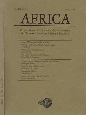 Bild des Verkufers fr Africa - anno LII - n. 3 Rivista trimestrale di studi e documentazione dell' Istituto per l' Africa e l' Oriente zum Verkauf von Biblioteca di Babele