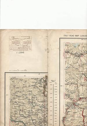 Bild des Verkufers fr U. S. Army - Italy Road Map - Sheet 7 A. M. S. M592 zum Verkauf von Biblioteca di Babele