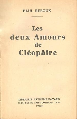 Bild des Verkufers fr Les deux amours de Cloptre zum Verkauf von Biblioteca di Babele