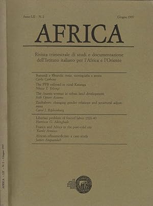 Bild des Verkufers fr Africa - anno LII - n. 2 Rivista trimestrale di studi e documentazione dell' Istituto per l' Africa e l' Oriente zum Verkauf von Biblioteca di Babele