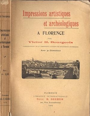 Image du vendeur pour Impressions artistiques et archologiques a Florence mis en vente par Biblioteca di Babele