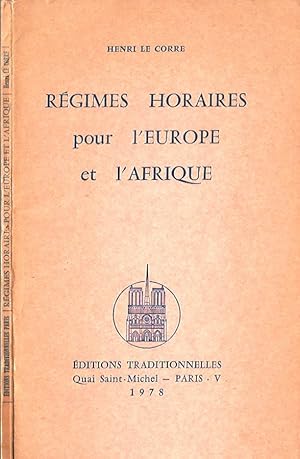 Imagen del vendedor de Regimes Horaires pour l' Europe et l' Afrique a la venta por Biblioteca di Babele