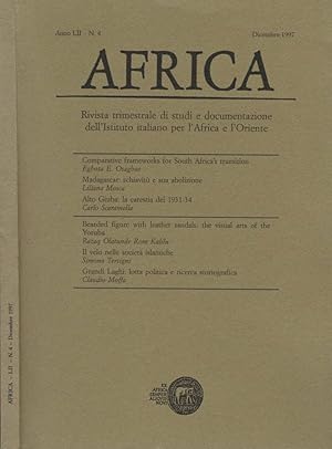 Bild des Verkufers fr Africa - anno LII - n. 4 Rivista trimestrale di studi e documentazione dell' Istituto per l' Africa e l' Oriente zum Verkauf von Biblioteca di Babele