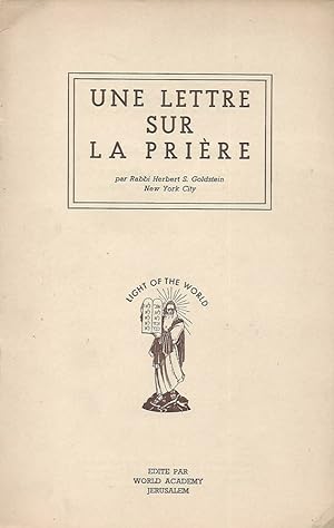 Seller image for Une lettre sur la prire for sale by Biblioteca di Babele