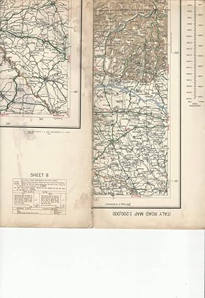 Bild des Verkufers fr U. S. Army - Italy Road Map - Sheet 8 A. M. S. M592 zum Verkauf von Biblioteca di Babele