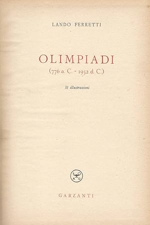 Bild des Verkufers fr Olimpiadi (776 a. C. - 1952 d. C. ) zum Verkauf von Biblioteca di Babele