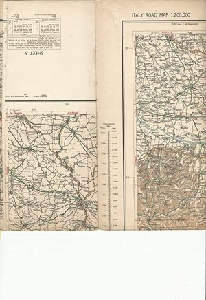 Bild des Verkufers fr U. S. Army - Italy Road Map - Sheet 8 A. M. S. M592 zum Verkauf von Biblioteca di Babele