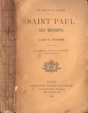 Bild des Verkufers fr Saint Paul Ses missions zum Verkauf von Biblioteca di Babele