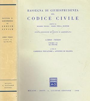 Image du vendeur pour RASSEGNA DI GIURISPRUDENZA SUL CODICE CIVILE libro III tomo II mis en vente par Biblioteca di Babele