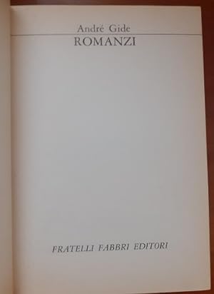 Seller image for ROMANZIl'IMMORALISTA, LA PORTA STRETTA, SINFONIA PASTORALE, for sale by Libreria antiquaria Pagine Scolpite