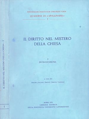 Bild des Verkufers fr Il Diritto nel Mistero della Chiesa (Volume I) Introduzione zum Verkauf von Biblioteca di Babele