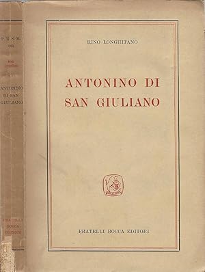 Bild des Verkufers fr Antonino di San Giuliano zum Verkauf von Biblioteca di Babele