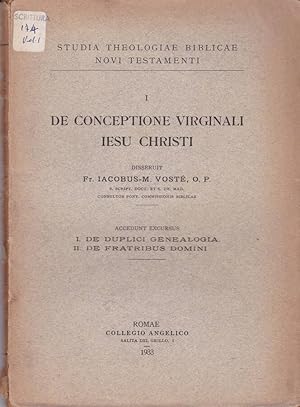 Imagen del vendedor de De conceptione virginali Iesu Christi. Vol.I a la venta por Biblioteca di Babele