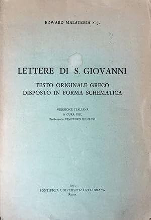 Bild des Verkufers fr Lettere di S. Giovanni Testo originale greco disposto in forma schematica zum Verkauf von Biblioteca di Babele