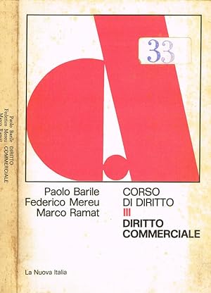 Bild des Verkufers fr CORSO DI DIRITTO VOL. III, DIRITTO COMMERCIALE zum Verkauf von Biblioteca di Babele