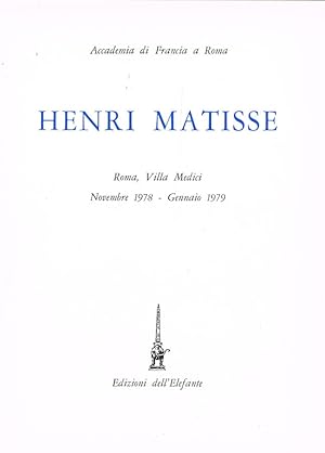 Bild des Verkufers fr HENRI MATISSE zum Verkauf von Biblioteca di Babele