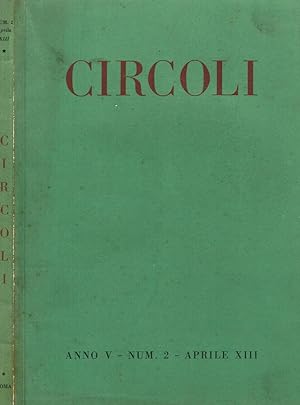 Imagen del vendedor de CIRCOLI anno V n.2 RIVISTA MENSILE DI LETTERATURA E CRITICA a la venta por Biblioteca di Babele