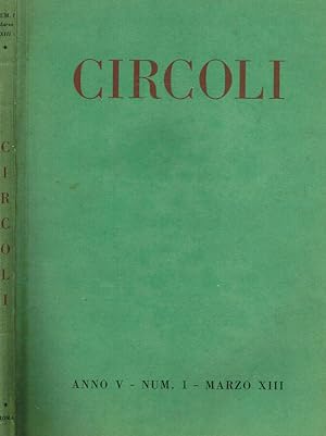 Image du vendeur pour CIRCOLI anno V n.1 RIVISTA DI POESIA mis en vente par Biblioteca di Babele