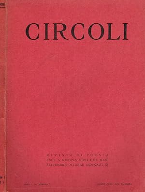 Image du vendeur pour CIRCOLI anno I n. V RIVISTA DI POESIA mis en vente par Biblioteca di Babele