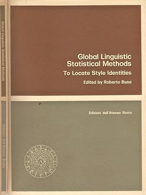 Seller image for Global Linguistic Statistical Methods To Locate Style Identities for sale by Biblioteca di Babele