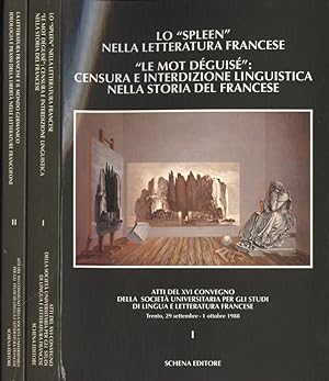 Bild des Verkufers fr Atti del XVI Convegno della Societ Universitaria per gli Studi di Lingua e Letteratura Francese - Vol. I - II Vol. I: Lo " spleen "nella letteratura francese. " Le mot dguis ": censura e interdizione lingustica nella storia del francese - Vol. II: La letteraura francese e il mondo germanico: contatti, influenze e prospettive. Ideologia e prassi della libert n zum Verkauf von Biblioteca di Babele