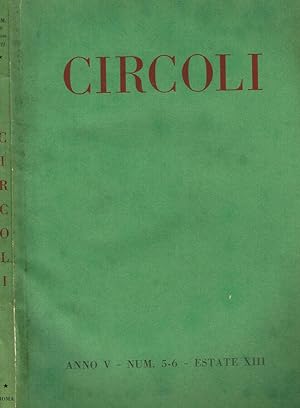 Bild des Verkufers fr CIRCOLI anno V n.5-6 RIVISTA MENSILE DI LETTERATURA E CRITICA zum Verkauf von Biblioteca di Babele