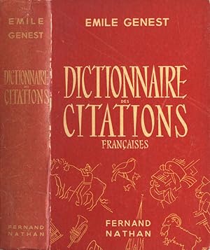 Image du vendeur pour Dictionnaire des citations francaises mis en vente par Biblioteca di Babele