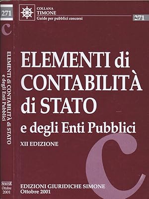 Imagen del vendedor de Elementi di Contabilit di Stato e degli Enti Pubblici a la venta por Biblioteca di Babele