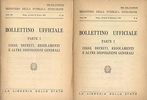 Bild des Verkufers fr Bollettino Ufficiale nn. 8 - 12 - Parte I Leggi, decreti, regolamenti e altre disposizioni generali zum Verkauf von Biblioteca di Babele