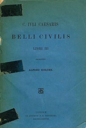 Bild des Verkufers fr BELLI CIVILIS LIBRI III zum Verkauf von Biblioteca di Babele