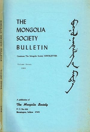 Immagine del venditore per THE MONGOLIA SOCIETY BULLETINI vol. 7 n.1 CONTINUES THE MONGOLIA SOCIETY NEWSLETTER venduto da Biblioteca di Babele