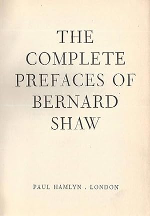 Bild des Verkufers fr The Complete Preface of Bernard Shaw zum Verkauf von Biblioteca di Babele