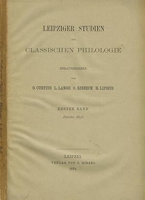 Bild des Verkufers fr LEIPZIGER STUDIEN ZUR CLASSISCHEN PHILOLOGIE vol. I anno I zum Verkauf von Biblioteca di Babele